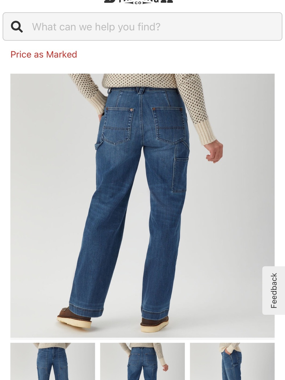 Duluth Trading Co Women's Straight-Leg Carpenter Jeans - Blue